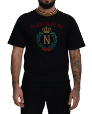 Iconic Black Cotton Crew Neck Tee Dolce & Gabbana