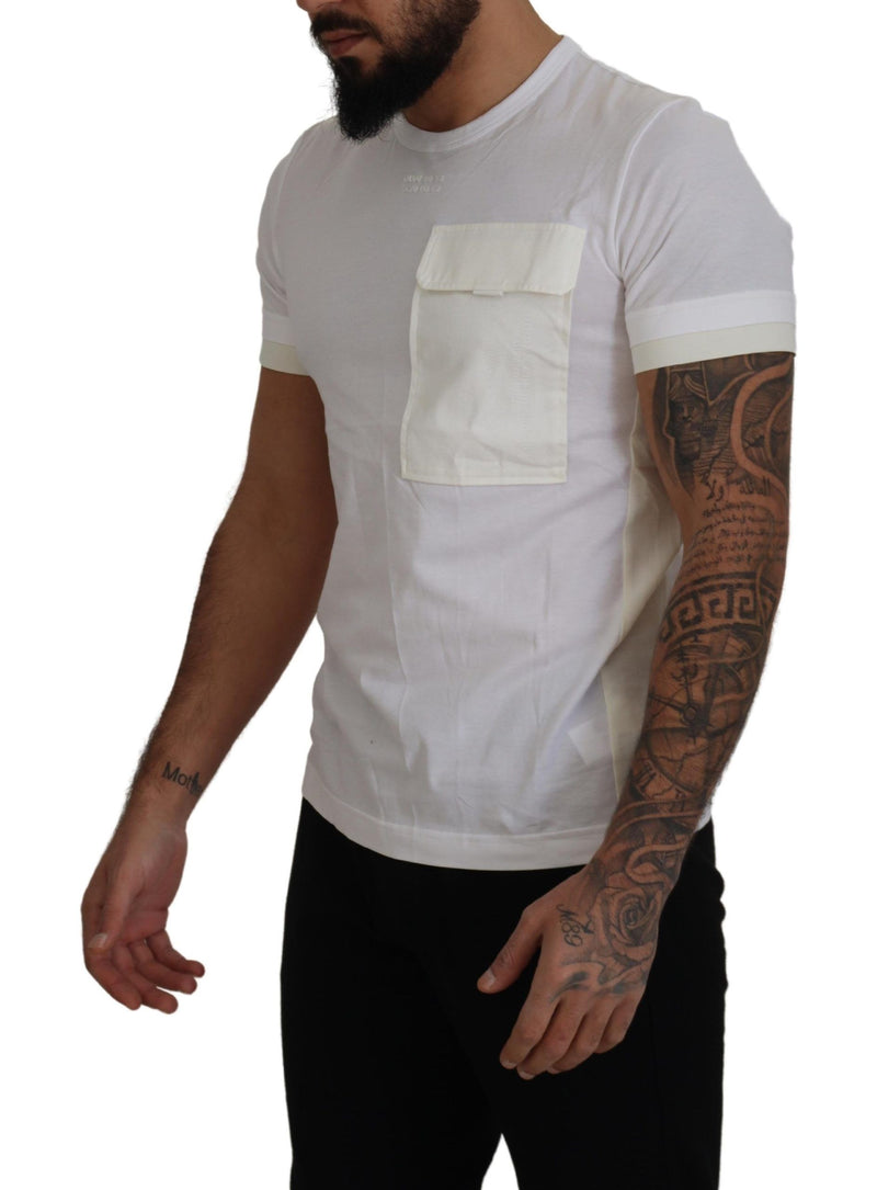 Elegant White Cotton Tee with DG Chest Pocket Dolce & Gabbana