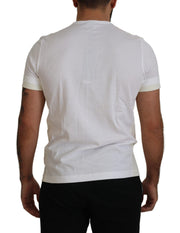 Elegant White Cotton Tee with DG Chest Pocket Dolce & Gabbana