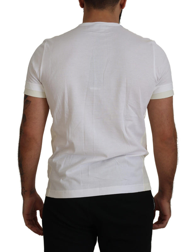 Elegant White Cotton Tee with DG Chest Pocket Dolce & Gabbana