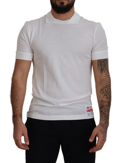 Elegant White Cotton Polo T-Shirt Dolce & Gabbana