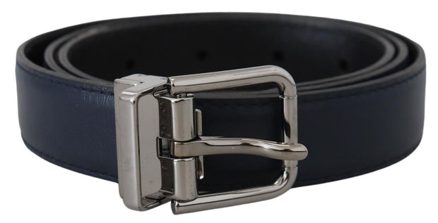 Elegant Blue Calf Leather Belt Dolce & Gabbana