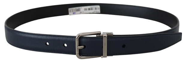 Elegant Blue Calf Leather Belt Dolce & Gabbana