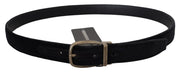 Elegant Black Leather Belt Dolce & Gabbana