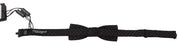 Exclusive Silk Patterned Black Bow Tie Dolce & Gabbana