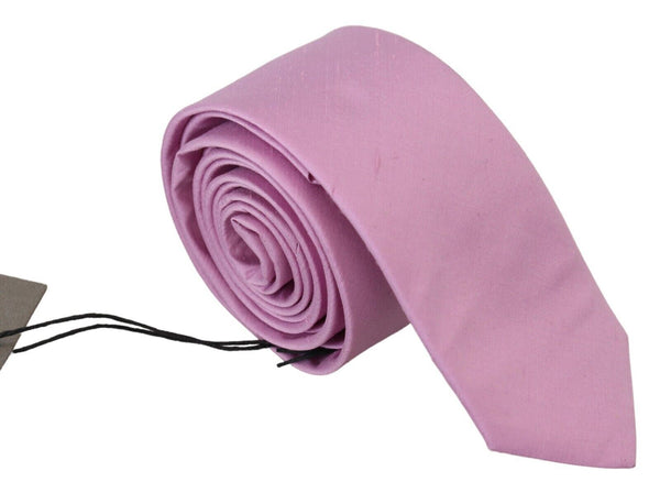 Elegant Silk Men's Tie in Pink Daniele Alessandrini