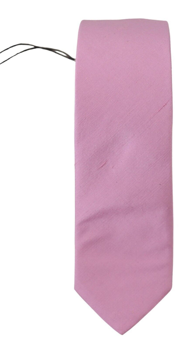 Elegant Silk Men's Tie in Pink Daniele Alessandrini