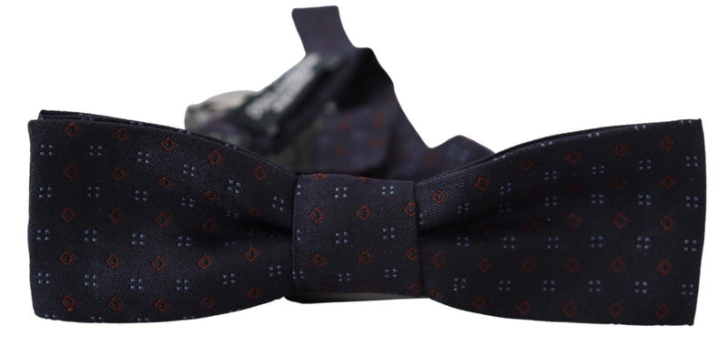 Elegant Silk Blue Bow Tie Dolce & Gabbana