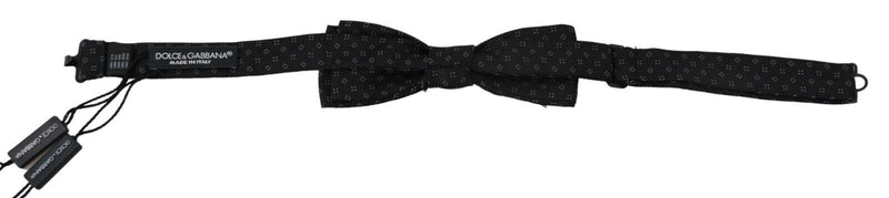 Elegant Silk Black Bow Tie for Men Dolce & Gabbana