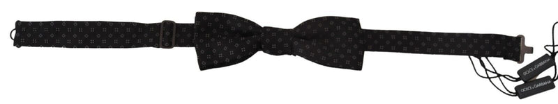 Elegant Silk Black Bow Tie for Men Dolce & Gabbana