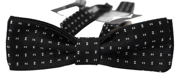 Elegant Black Silk Bow Tie Dolce & Gabbana