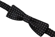 Elegant Black Silk Bow Tie Dolce & Gabbana