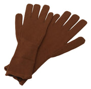 Elegant Brown Cashmere Winter Gloves Dolce & Gabbana