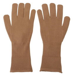 Elegant Beige Cashmere Winter Gloves Dolce & Gabbana