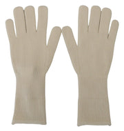 Elegant White Cashmere Gloves Dolce & Gabbana