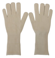 Elegant White Cashmere Gloves Dolce & Gabbana