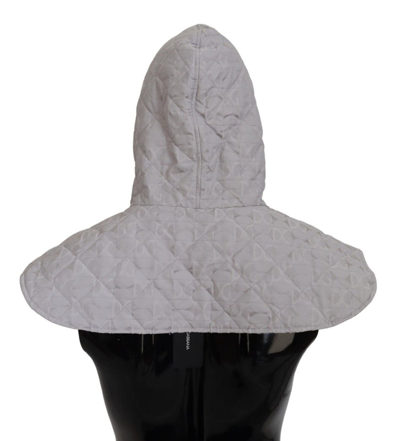 Elegant White Nylon Whole Head Wrap Hat Dolce & Gabbana