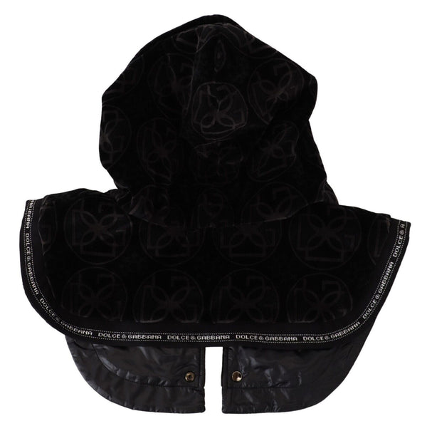 Elegant Black Cotton Blend Head Wrap Hat Dolce & Gabbana