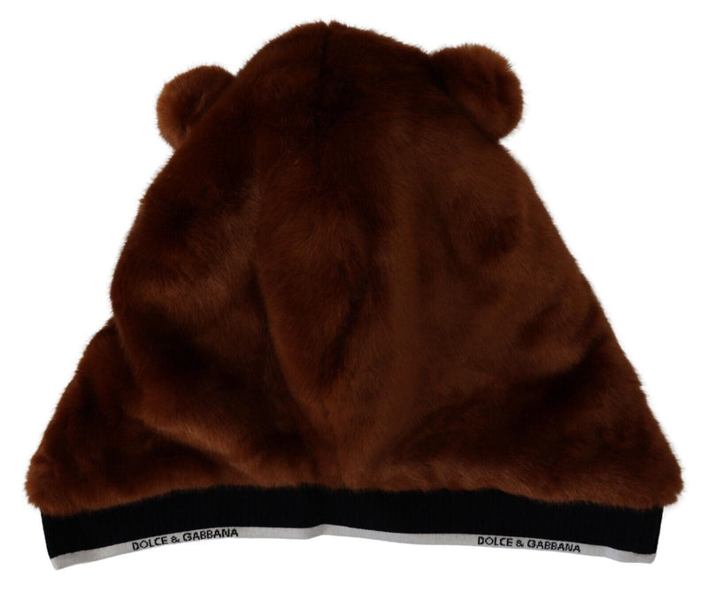 Elegant Whole Head Hat in Refined Brown Hue Dolce & Gabbana