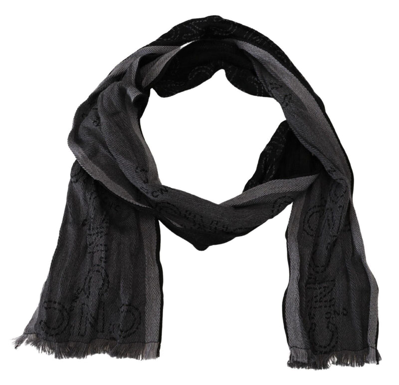 Elegant Italian Wool Men's Scarf Wrap Costume National