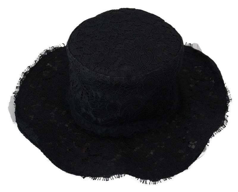 Elegant Black Top Hat - Timeless Fashion Statement Dolce & Gabbana