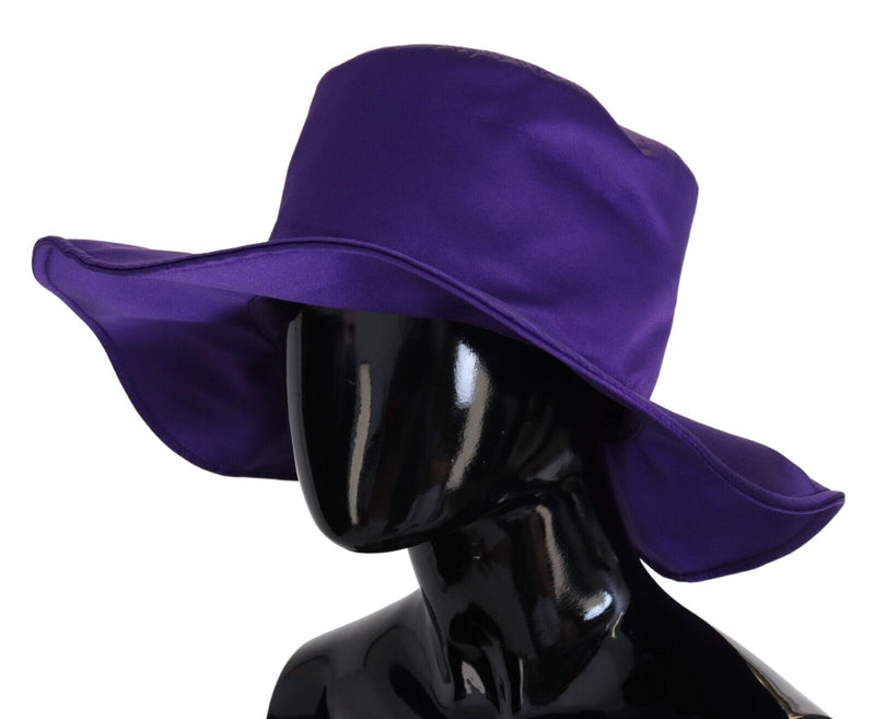 Elegant Purple Silk Top Hat Dolce & Gabbana