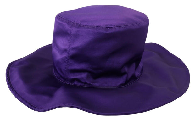 Elegant Purple Silk Top Hat Dolce & Gabbana