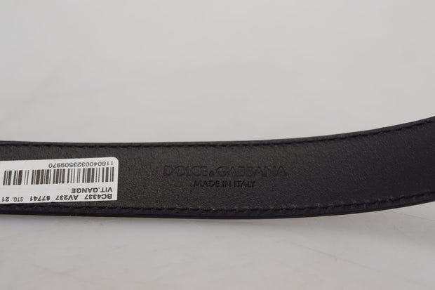 Elegant Blue Calf Leather Belt Dolce & Gabbana