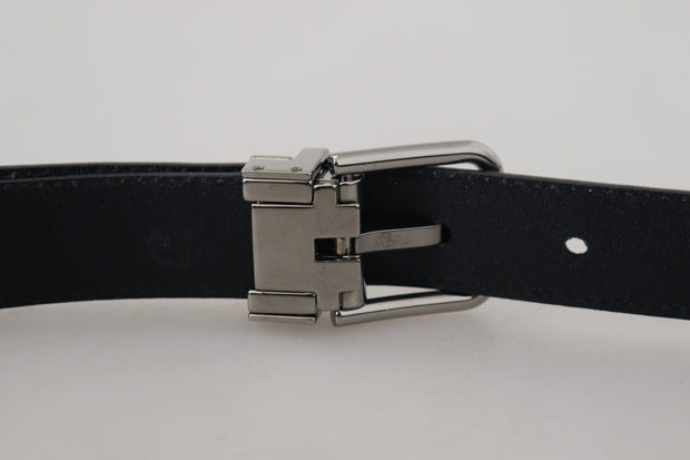 Elegant Blue Calf Leather Belt Dolce & Gabbana