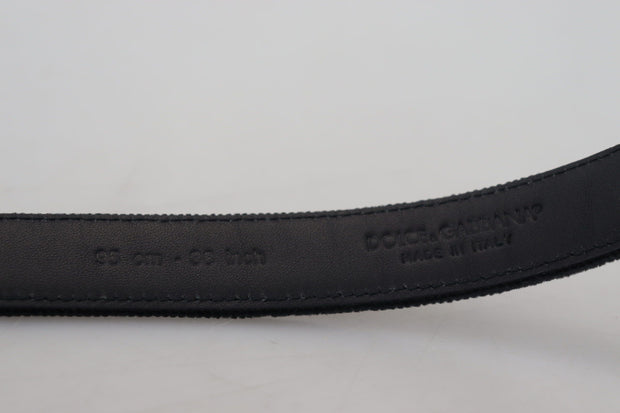 Elegant Black Leather Belt Dolce & Gabbana