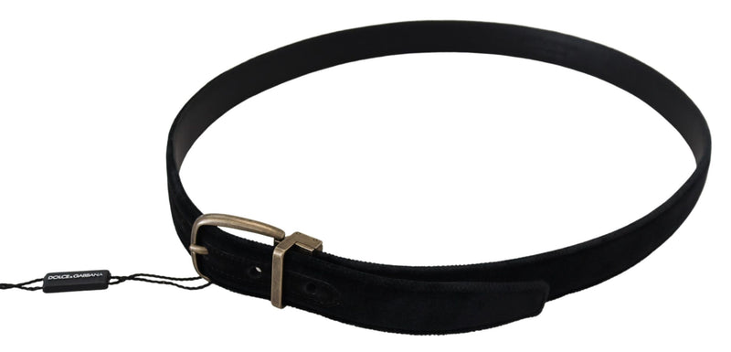 Elegant Black Leather Belt Dolce & Gabbana