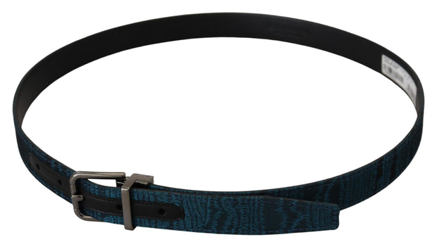 Elegant Blue Jacquard Designer Belt Dolce & Gabbana