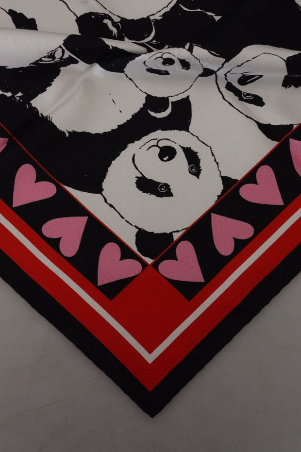 Elegant Panda Print Silk Scarf Dolce & Gabbana