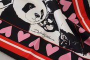 Elegant Panda Print Silk Scarf Dolce & Gabbana