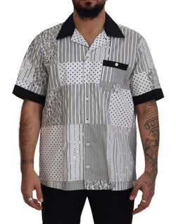 Elegant Black & White Cotton Shirt Dolce & Gabbana