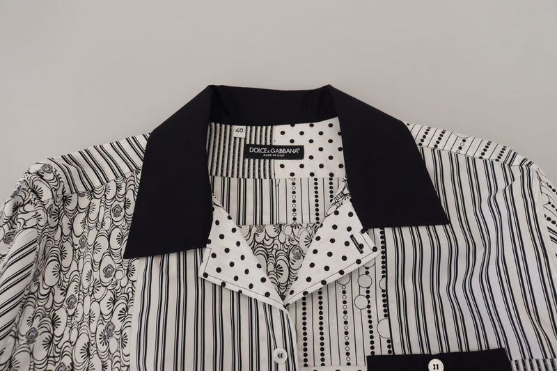 Elegant Black & White Cotton Shirt Dolce & Gabbana