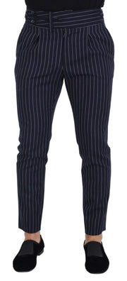 Sophisticated Blue Wool Blend Trousers Dolce & Gabbana