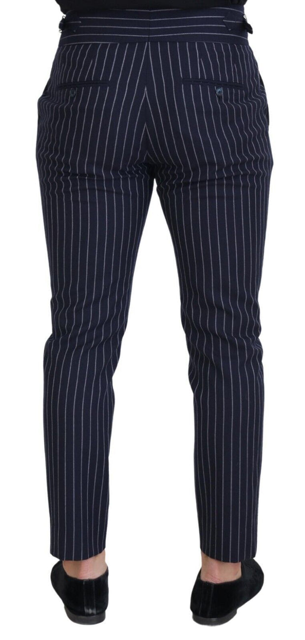 Sophisticated Blue Wool Blend Trousers Dolce & Gabbana