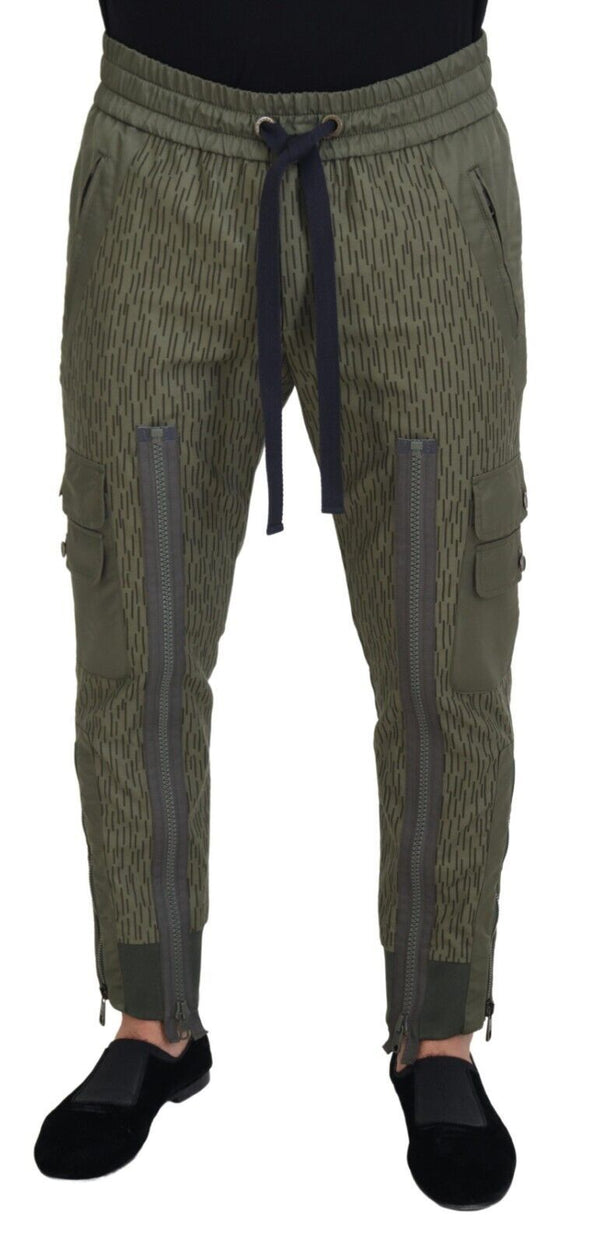 Elegant Green Cotton Blend Pants Dolce & Gabbana