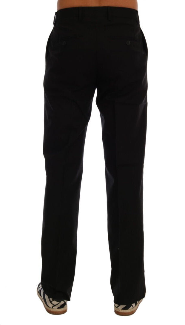 Elegant Black Cotton Stretch Pants Dolce & Gabbana