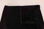 Elegant Black Cotton Stretch Pants Dolce & Gabbana