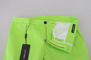 Elegant Light Green Cotton Chinos Dolce & Gabbana