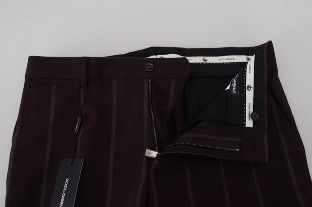 Elegant Brown Wool Blend Trousers Dolce & Gabbana