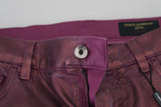 Elegant Magenta Cotton Trousers Dolce & Gabbana