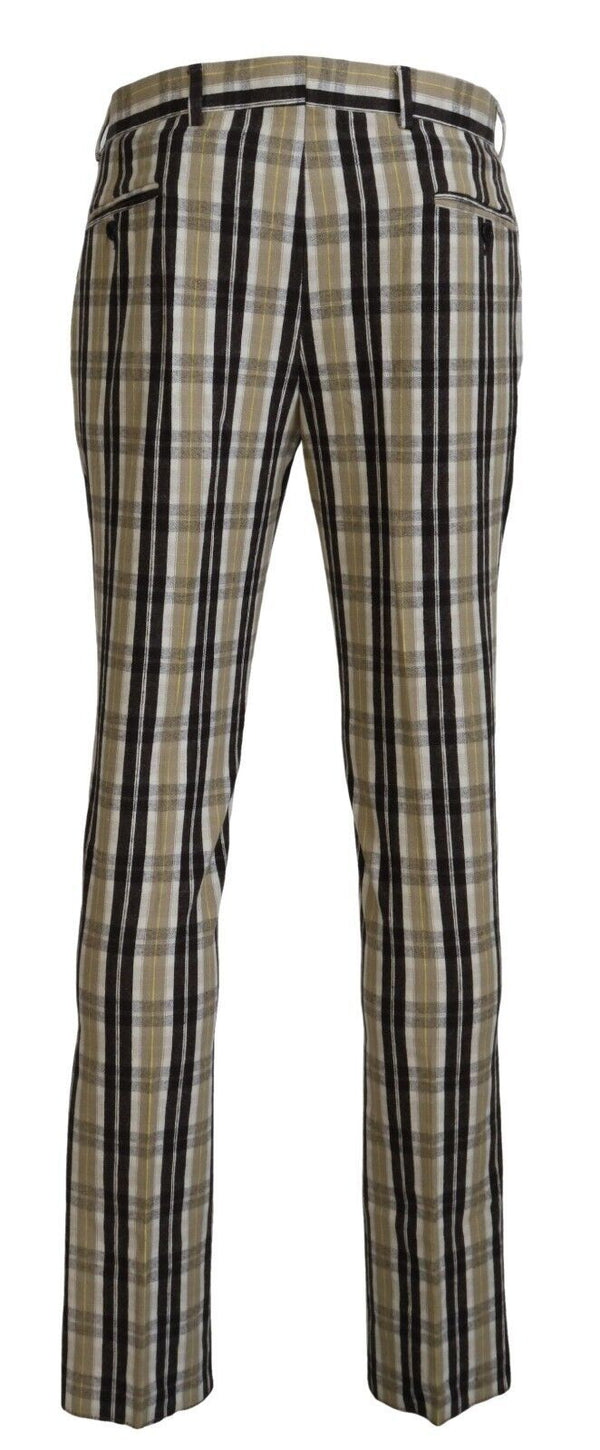 Chic Multicolor Checkered Cotton Pants BENCIVENGA