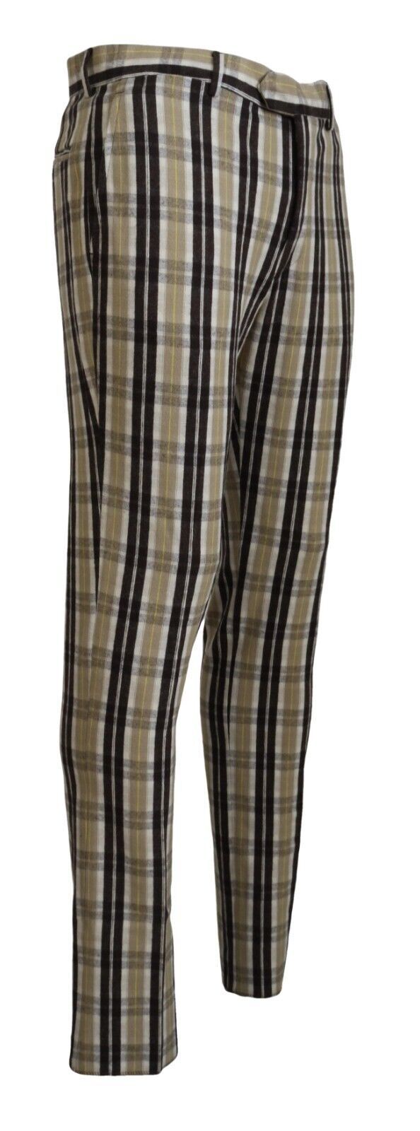 Chic Multicolor Checkered Cotton Pants BENCIVENGA