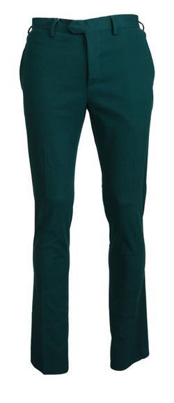 Elegantly Tailored Green Pure Cotton Pants BENCIVENGA