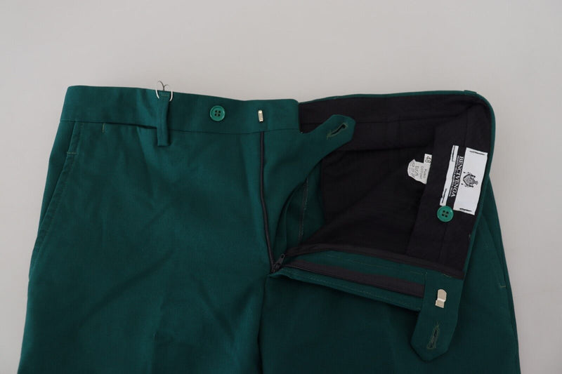 Elegantly Tailored Green Pure Cotton Pants BENCIVENGA