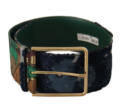 Elegant Leather Belt with Engraved Buckle Dolce & Gabbana