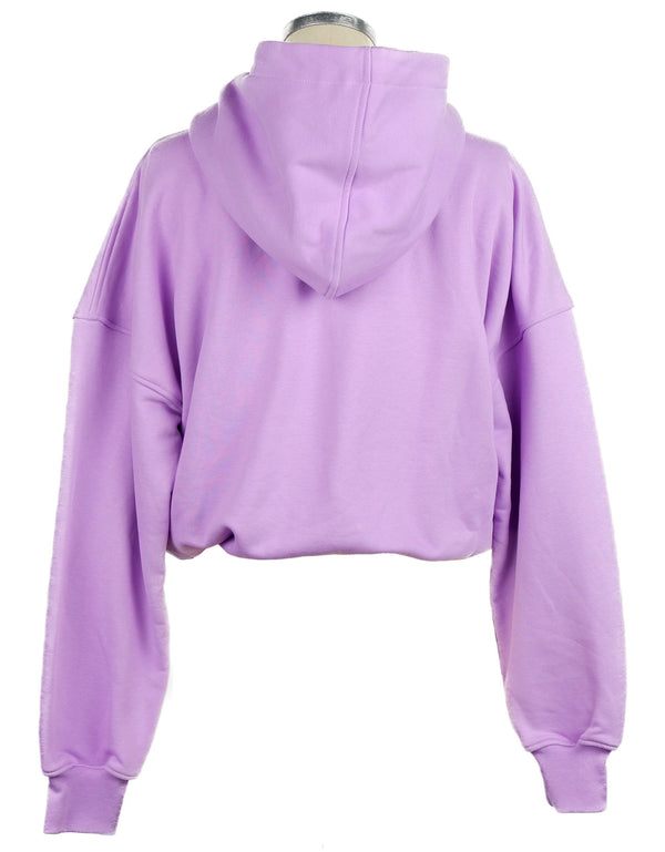 Chic Purple Hooded Sweatshirt with Logo Print Comme Des Fuckdown